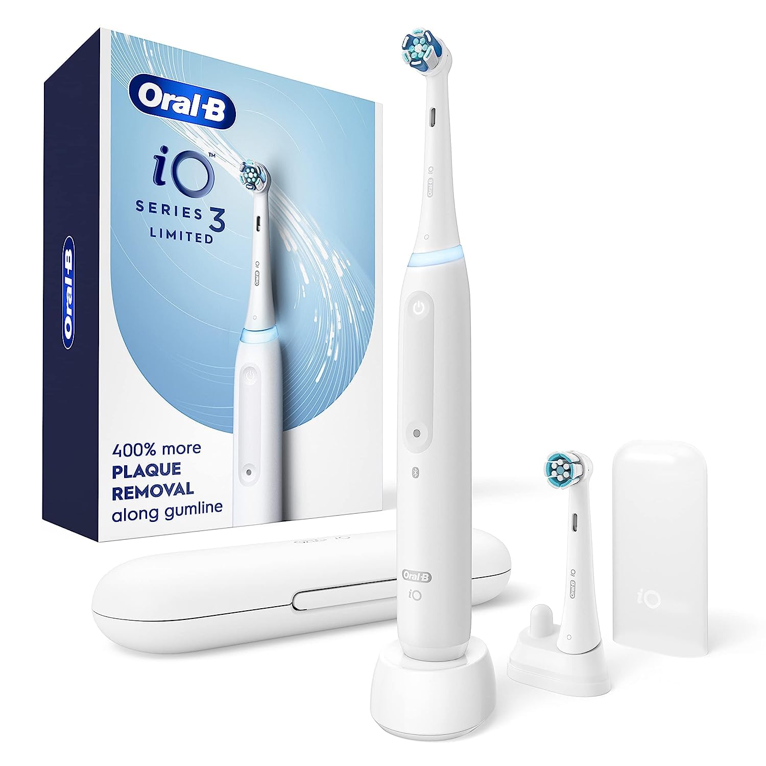 Escova De Dentes Elétrica Oral-b Io Deep Clean White Com 2 Cabeças