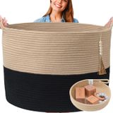 Cesta De Manta Huddle Supply Co Xxxxl Lavável Em Preto E Marrom