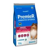 Ração Premier Ambientes Internos Para Cães Sênior Raças Pequenas 12 Kg