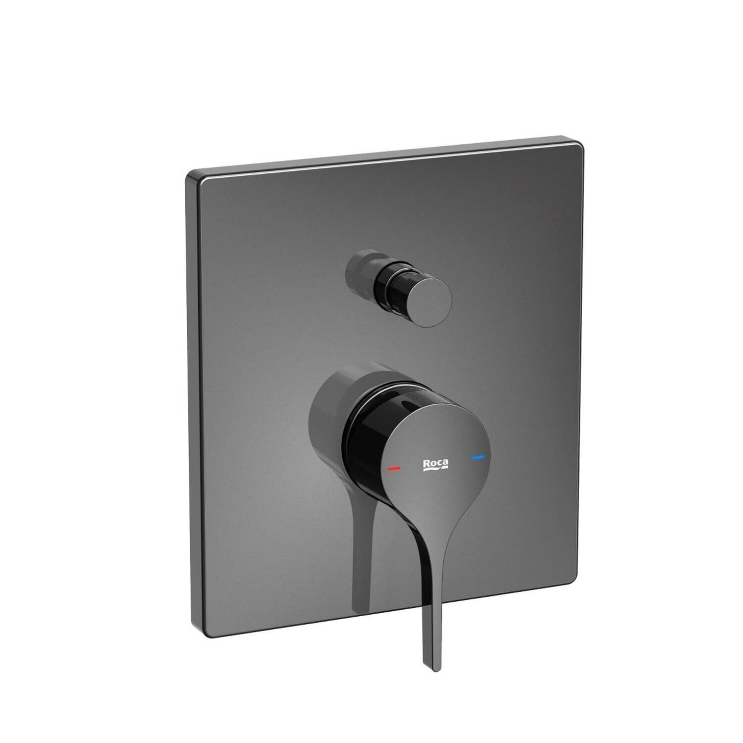 Acabamento Para Monocomando De Banheira E Chuveiro Para Box Insígnia Com Desviador Titanium Black