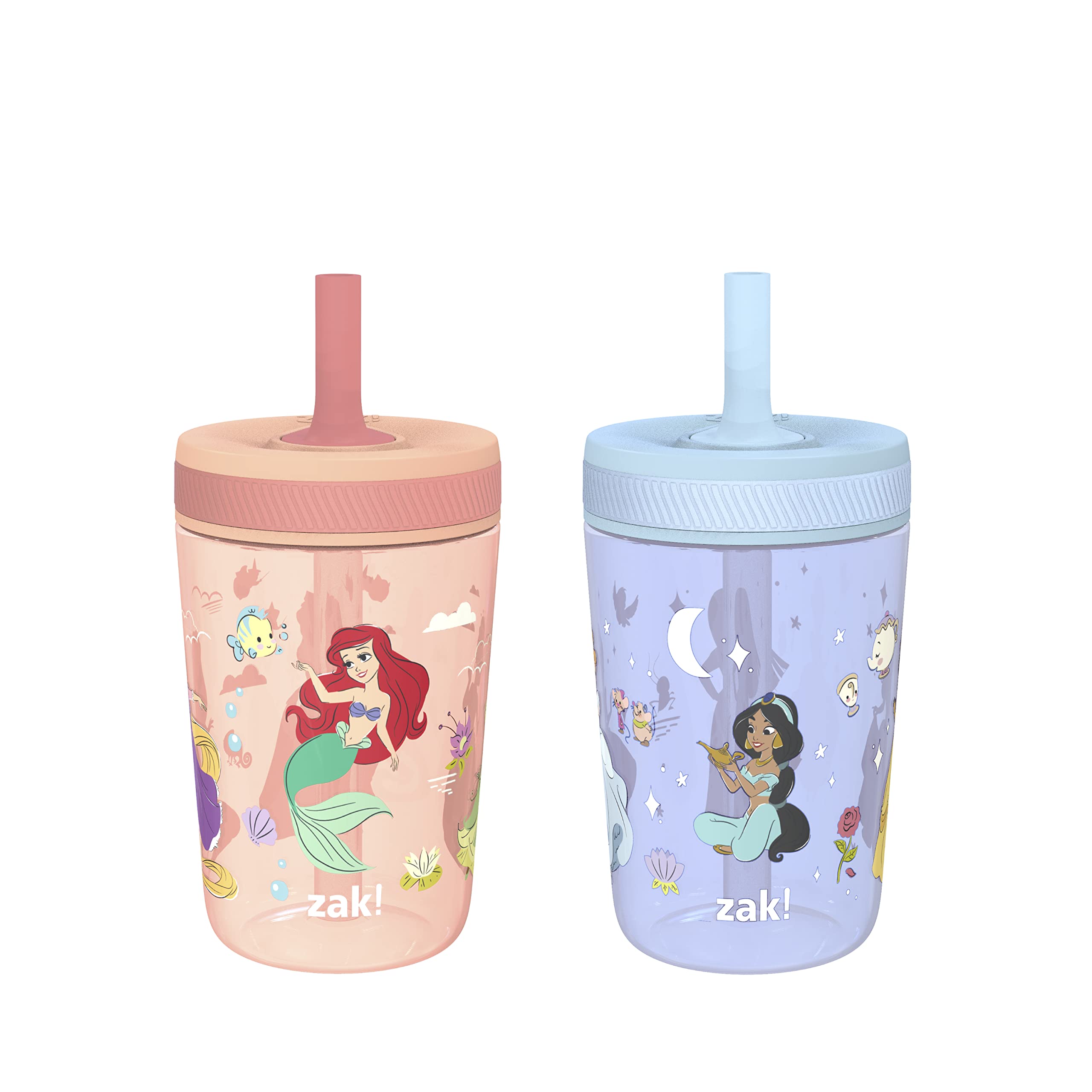 Tumbler Zak Designs Disney Princess Kelso, Pacote Com 2 Unidades