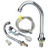 Torneira Valvula Com Pedal Acionamento Sem Maos Hospital Clinica Laboratorio Piscina Cozinha Banheiro Pia Cuba