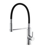 Torneira Monocomando Com Bica Flexível Black-chrome Galla - Brava