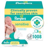 Lenços Umedecidos Para Bebês Pampers Sensitive À Base De Água 1008
