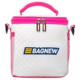 Bolsa Térmica 2 Potes - Branca Com Rosa Style Fashion - Padrão: Único