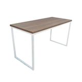 MESA DE JANTAR INDUSTRIAL FERRO MDF 120X60 BRANCO COM LARNACA - M1206075BCOLAR