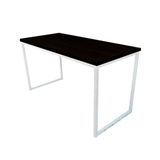 MESA DE JANTAR INDUSTRIAL FERRO MDF 120X60 BRANCO COM PRETO - M1206075BCOPTO