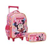 Kit Mochila De Carrinho E Estojo Minnie 3d Xeryus