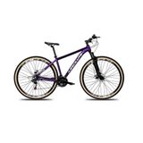 Bicicleta Aro 29 Absolute Nero 5 Alumínio 27v K7 Freio Disco Mecânico Garfo Suspensão Pneu Com Faixa - Roxo Tam.17