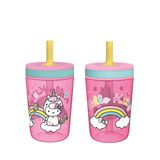 Conjunto De Copos Zak Designs Hello Kitty Kelso 450 Ml, Pacote Com 2 Unidades Para Crianças