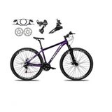 Bicicleta Aro 29 Absolute Nero 5 21v Alumínio Câmbios Shimano Freio Disco Hidráulico Garfo Suspensão - Roxo Tam.17