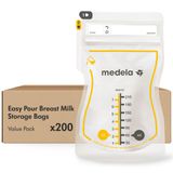 Sacos De Armazenamento De Leite Materno Medela Easy Pour 210 Ml 200 Unidades