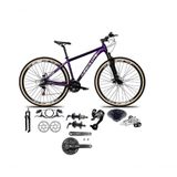 Bicicleta Aro 29 Absolute Nero 5 Câmbios 27v Shimano Altus Freios Hidráulicos Pneu Com Faixa - Roxo Tam.17