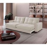Sofá Firenze Linho 02 Módulos De 100cm B25cm Meu Sofá Online A302 Linho Branco