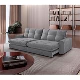 Sofá Firenze Linho 02 Módulos De 100cm B25cm Meu Sofá Online A230 Linho Cinza