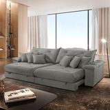 Sofá Ágata Linho Dois Módulos De 120cm B25 Meu Sofá Online A230 Linho Cinza