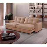 Sofá Firenze Linho 02 Módulos De 120cm B25cm Meu Sofá Online A226 Linho Bege