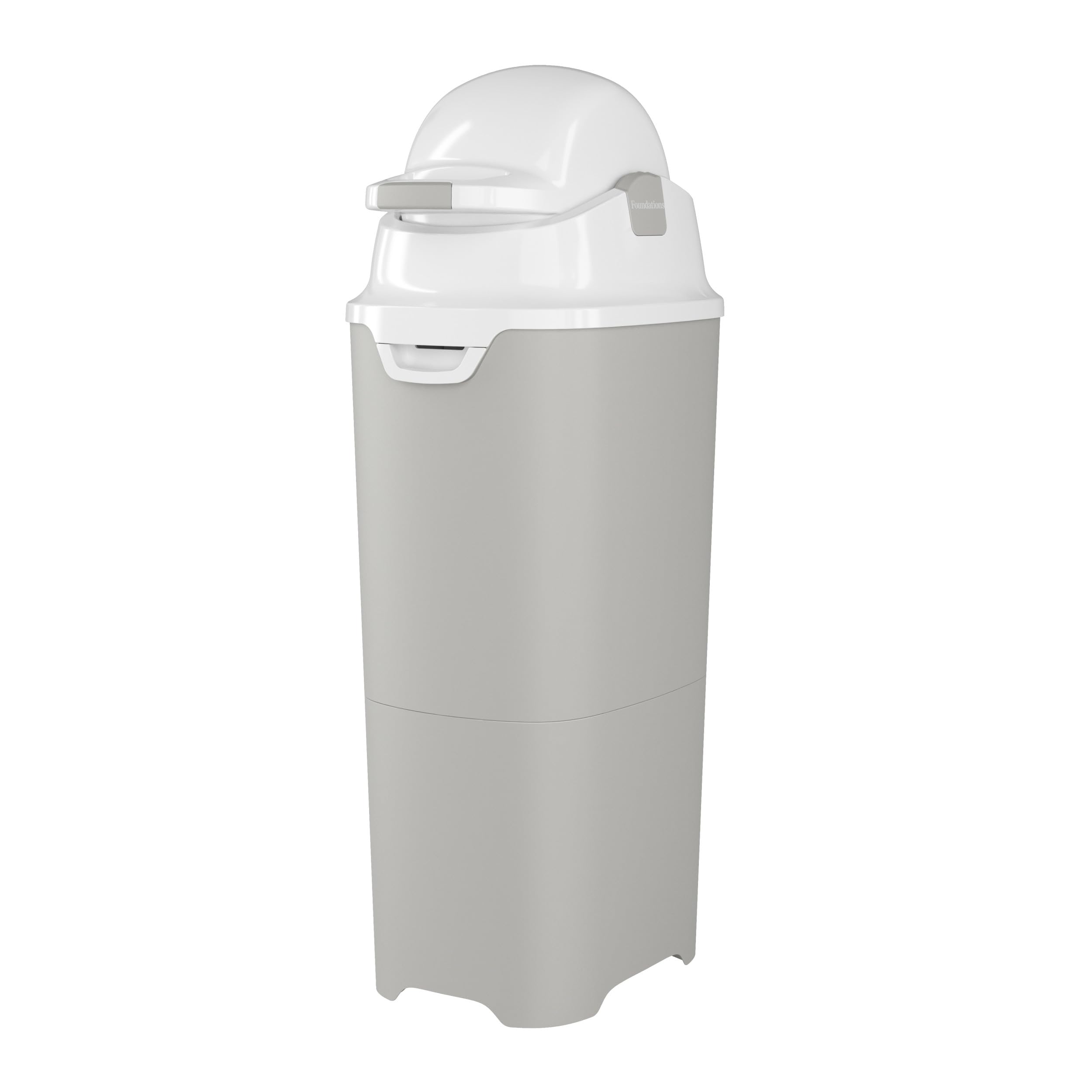 Diaper Pail Foundations Tall Airtight Lid 60 Fraldas Cinza