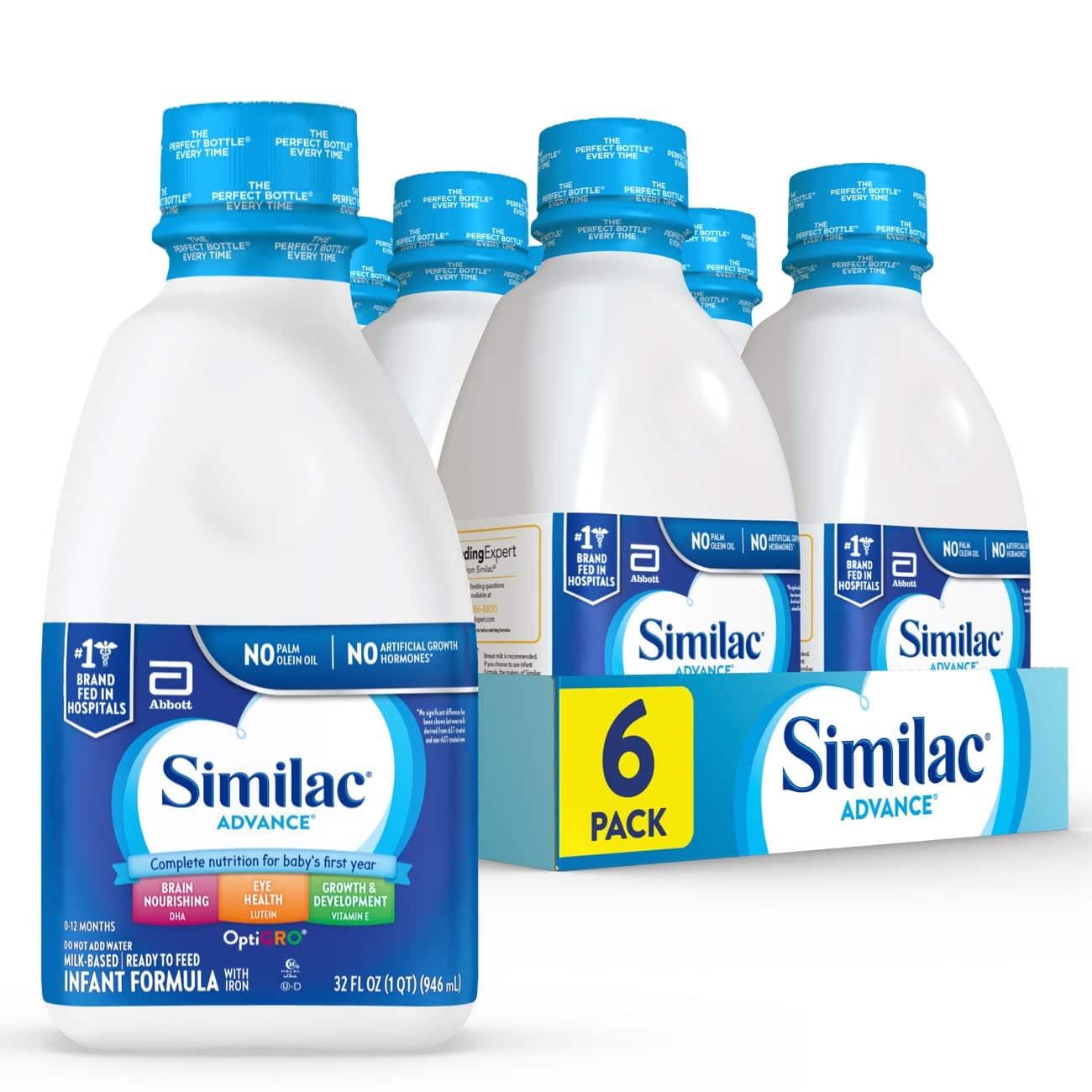 Fórmula Infantil Similac Advance Com Frasco De Ferro De 946 Ml X6