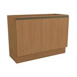 Gabinete P- Pia Cozinha Balcão Maxxi G745 C- 2 Portas S- Tampo 120cm Canela - Kappesberg