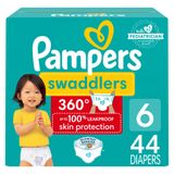 Fraldas Pampers Swaddlers 360, Tamanho 6, 44 Unidades, Para Bebês