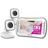 Monitor De Vídeo Para Bebês Axvue A242 Com Tela De 4,3" Com 2 Câmeras