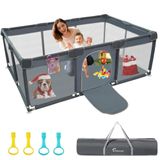 Baby Playpen Lfcreator 180 X 120 Cm Com Portão, Cinza