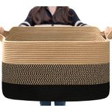 Cesta De Armazenamento Goodpick Blanket Black Algodão 55x38x30cm