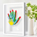 Kit De Impressão À Mão Familiar Omrhvi Diy Craft Keepsake Frame Branco