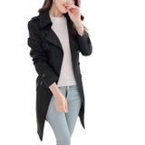 Casaco Impermeável Feminino Nanjun, Trespassado, Preto 12