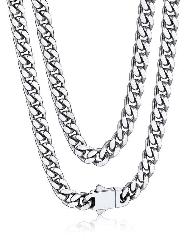 Colar Bandmax Miami Chain De 5 Mm Em Aço Inoxidável 66 Cm Para Homens