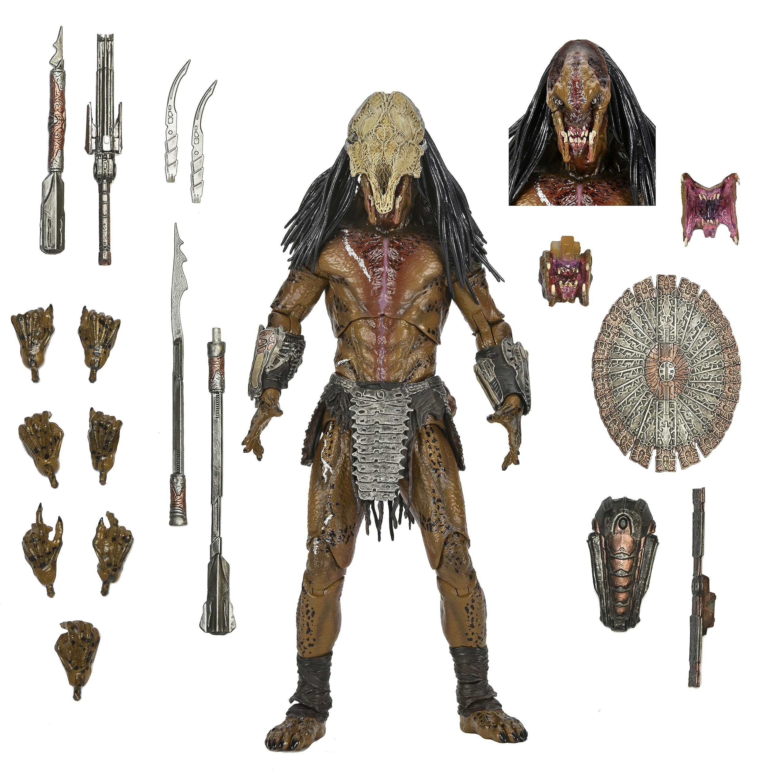 Boneco De Ação Neca Prey Ultimate Feral Predator De 7 Polegadas