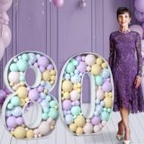 Números De Mosaico Para Balões Imprsv 80th Birthday 3ft