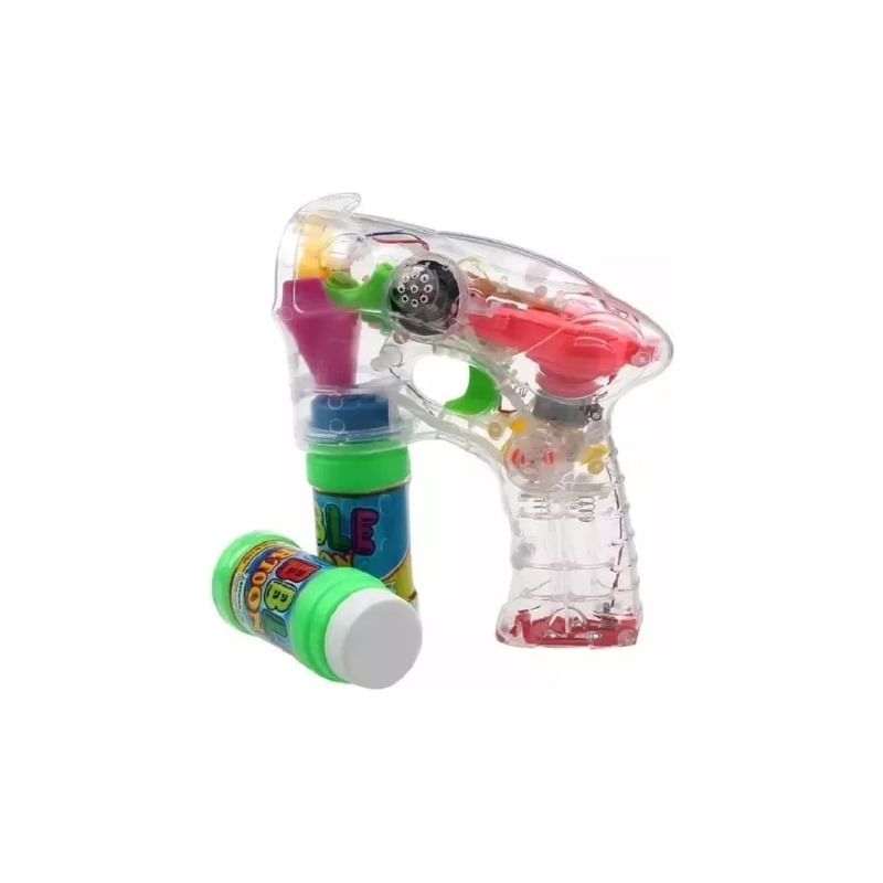 Bubble Gun Toy Throw Bubbles Com Luz E Som Para Crianças