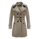 Casaco Impermeável Feminino Nanjun, Trespassado, Verde, Tamanho 4