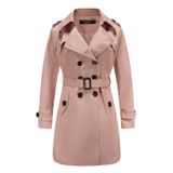 Casaco Feminino Nanjun Com Lapela Trespassada Rosa Tamanho 10