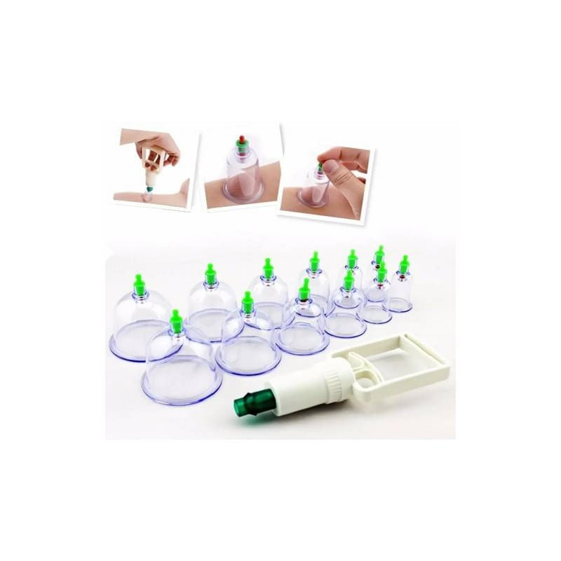 Conjunto De Ventosas A Vácuo, 12 Unidades Para Massagem Terapêutica