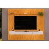 Home P/ Tv Até 85 Pol Pratic Ripado C/ 3 Gavetas 250x240cm Cedro/bali - Dj Móveis