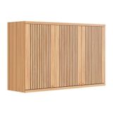 Armário Aéreo Cozinha Modulado Sauvignon Com 3 Portas Frisada 120cm Amendoa - Ronipa