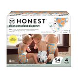 Fraldas The Honest Company Clean Conscious, Tamanho 4, 22-37 Libras, 54 Quilates