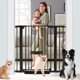 Baby Gate Shyujajie 94 Cm De Altura Com Porta Para Gatos Pequenos Com Fechamento Automático