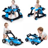 Baby Walker Honey Joy 4 Em 1 Com 3 Alturas Ajustáveis Em Azul