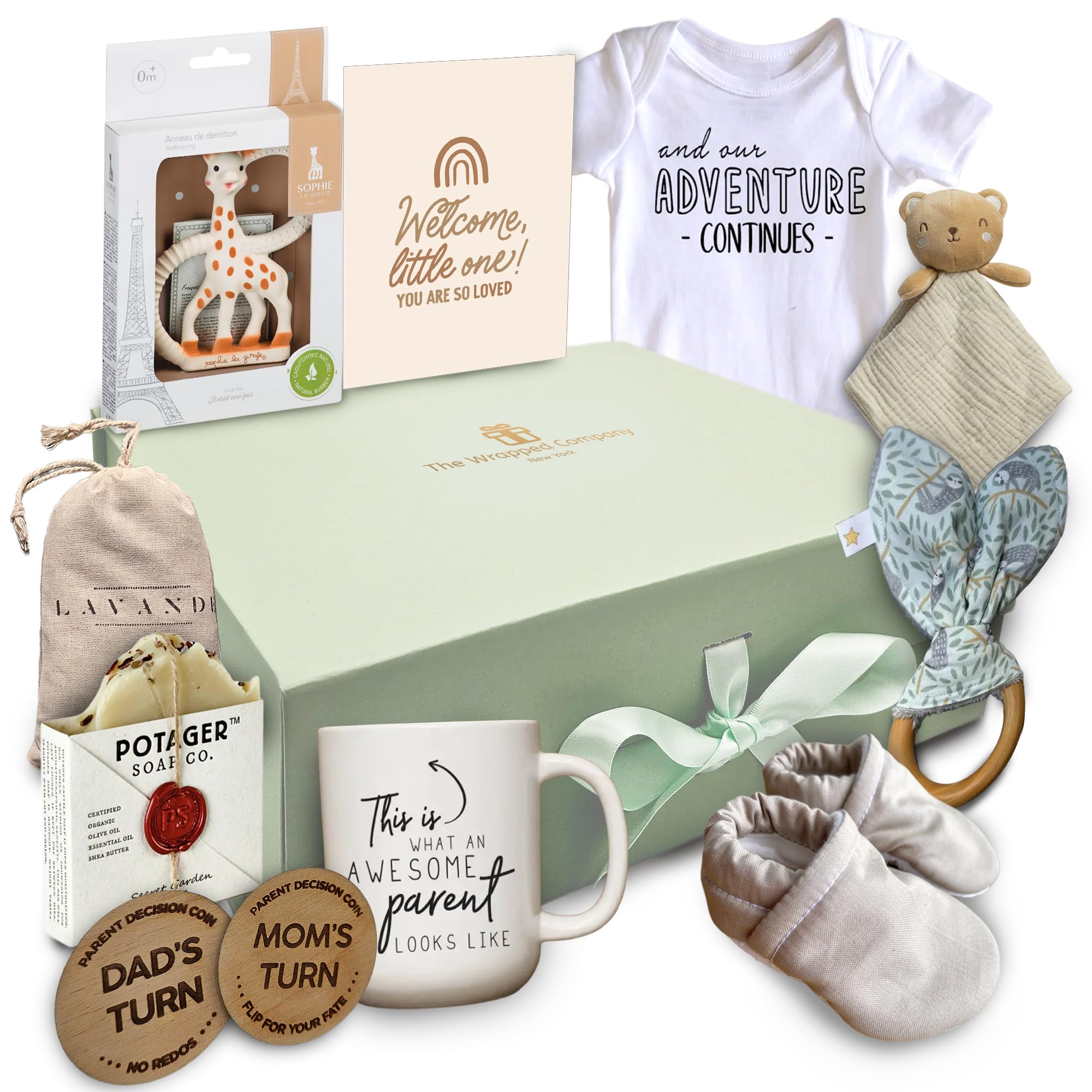 Cesta De Presentes The Wrapped Company New Parents, 10 Unidades Premium