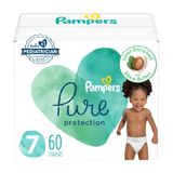 Fraldas Pampers Pure Protection, Tamanho 7, 60 Unidades