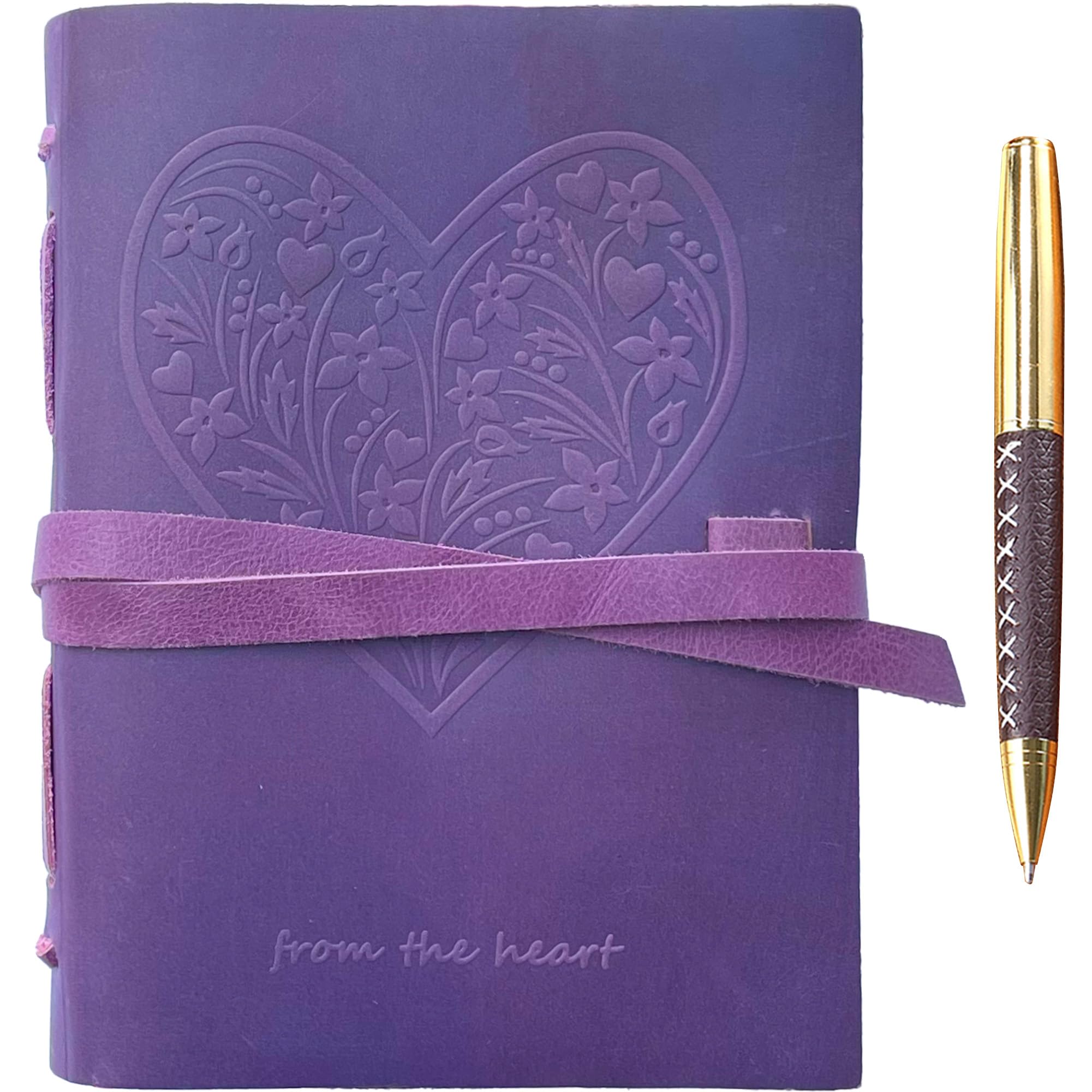 Leather Journal Sovereign-gear Purple Heart A5 Para Mulheres