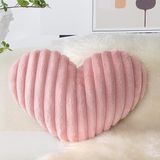 Almofada Decorativa Aels Em Forma De Coração De Pele Sintética 50 Cm Rosa Pastel