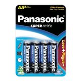 Pilha Panasonic Aa Super Hyper 8 Unidades Leve Mais Por Menos