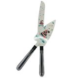 Conjunto Cake Cutter Bolo Aniversário Faca E Espatula Inox