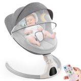 Baby Swing Jaoul Electric Portable Com Bluetooth Cinza