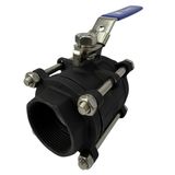 Válvula Registro Esfera Tripartida Aço Carbono Wcb 2 Bsp 50